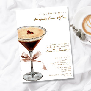 Invitation Thème de Baby Shower autour d'un Mocha de Cocktail