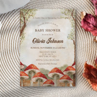 Thème de Baby Shower Champignon Brun Mignon