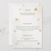 Invitation Thème de Baby Shower en Forêt (Dos)