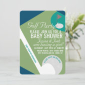 Invitation Thème de balle de golf moderne Baby shower Garçon  (Debout devant)