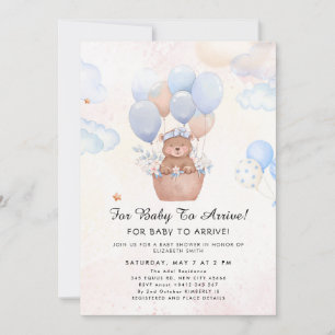 Invitation Thème de ballon d'ours en peluche mignon