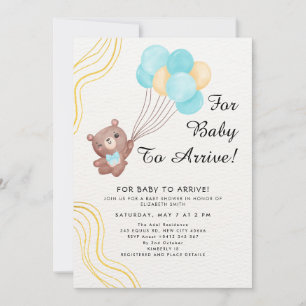 Invitation Thème de ballon ourson mignon