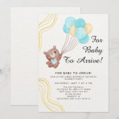 Invitation Thème de ballon ourson mignon (Devant / Derrière)