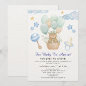 Invitation Thème de ballon ourson mignon (Devant / Derrière)