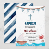 Invitation Thème de baptême nautique (Devant / Derrière)