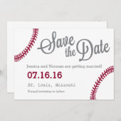Invitation Thème de baseball Enregistrer la date (Devant / Derrière)