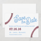 Invitation Thème de baseball Enregistrer la date (Devant / Derrière)
