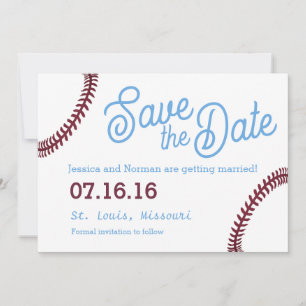 Invitation Thème de baseball Enregistrer la date