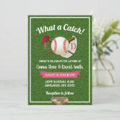Invitation Thème de baseball Mariage sportif (Debout devant)