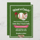 Invitation Thème de baseball Mariage sportif (Devant / Derrière)
