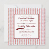 Invitation Thème de baseball Sport Carré Mariage (Devant)