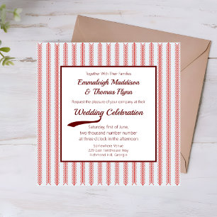 Invitation Thème de baseball Sport Carré Mariage
