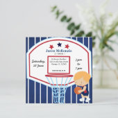 Invitation Thème de basket-ball (Debout devant)