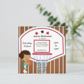 Invitation Thème de basket-ball (Debout devant)