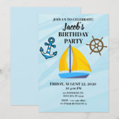 Invitation Thème de bateau (Devant / Derrière)