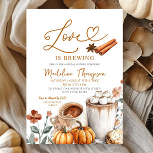 Invitation Thème de café à la citrouille Love is Brewing Baby
