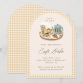 Invitation Thème de café Café Bébé pour Baby Shower (Devant / Derrière)