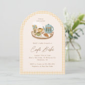 Invitation Thème de café Café Bébé pour Baby Shower (Debout devant)