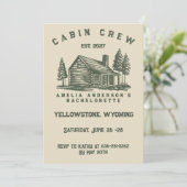 Invitation Thème de camp Week-end de camping Enterrement de v (Debout devant)