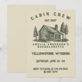 Invitation Thème de camp Week-end de camping Enterrement de v (Devant / Derrière)