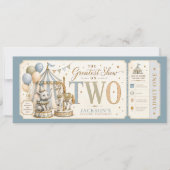 Invitation Thème de carnaval rétro garçon 2e anniversaire (Devant)