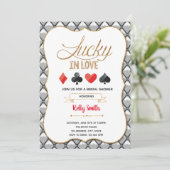 Invitation thème de casino chanceux en amour (Debout devant)
