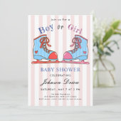 Invitation Thème de chaussures de bébé à l'aquarelle | Baby S (Debout devant)