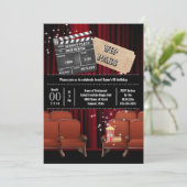 Invitation Thème de cinéma à l'intérieur de la soirée pop-cor (Debout devant)