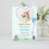 Invitation Thème de conception de fête d'anniversaire pour ch (Debout devant)