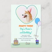 Invitation Thème de conception de fête d'anniversaire pour ch (Devant)
