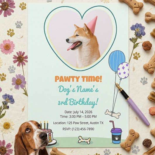 Invitation Thème de conception de fête d'anniversaire pour ch