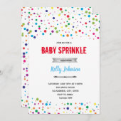 Invitation Thème de confettis de couleur primaire (Devant / Derrière)