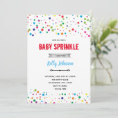 Invitation Thème de confettis de couleurs primaires (Debout devant)