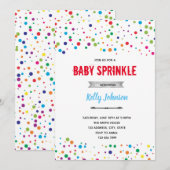 Invitation Thème de confettis de couleurs primaires (Devant / Derrière)