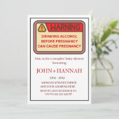 Invitation Thème de construction Couples Funny Baby shower co (Debout devant)