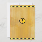 Invitation Thème de construction soirée d'anniversaire invita (Dos)