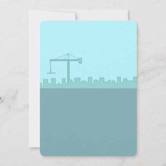 Invitation Thème de construction Soirée d'anniversaire pour l (Dos)