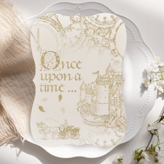 Invitation Thème de conte de fées Carrosse de château Paillet