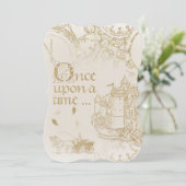 Invitation Thème de conte de fées Château Carrosse Dos vierge (Debout devant)
