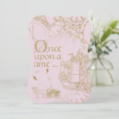 Invitation Thème de conte de fées Château Carrosse Paillettes (Debout devant)