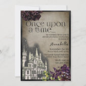 Invitation Thème de conte de fées de château gothique (Devant)