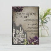 Invitation Thème de conte de fées de château gothique (Debout devant)