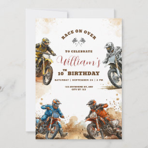 Invitation Thème de course Anniversaire Enfants