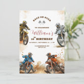 Invitation Thème de course Anniversaire Enfants (Debout devant)