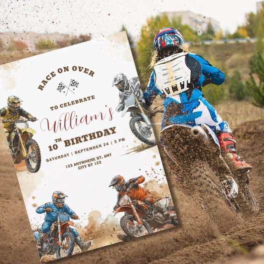 Invitation Thème de course Anniversaire Enfants