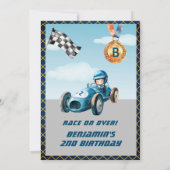 Invitation Thème de course automobile pour garçon pour un 2èm (Dos)