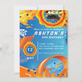 Invitation Thème de course de voitures automatiques (Devant)