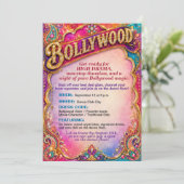 Invitation Thème de danse de fête de Bollywood vibrant (Debout devant)
