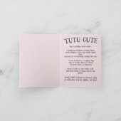 Invitation Thème de danseuse classique rose pour filles Tutu (Intérieur)