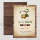 Invitation thème de douche de couple de poire (Devant / Derrière)